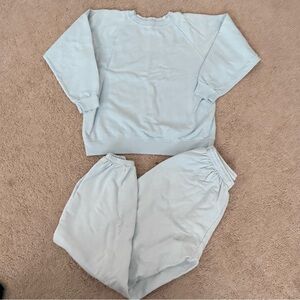 Na Nin Light Blue Sweatshirt and Sweatpants Set S